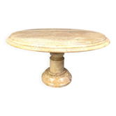 Vintage round Italian marble coffee table, 1960s