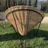 Pair of wicker "baskets" chairs