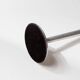 Set of 2 vintage candle holders - stainless steel, Space Age design - Italy 1970s