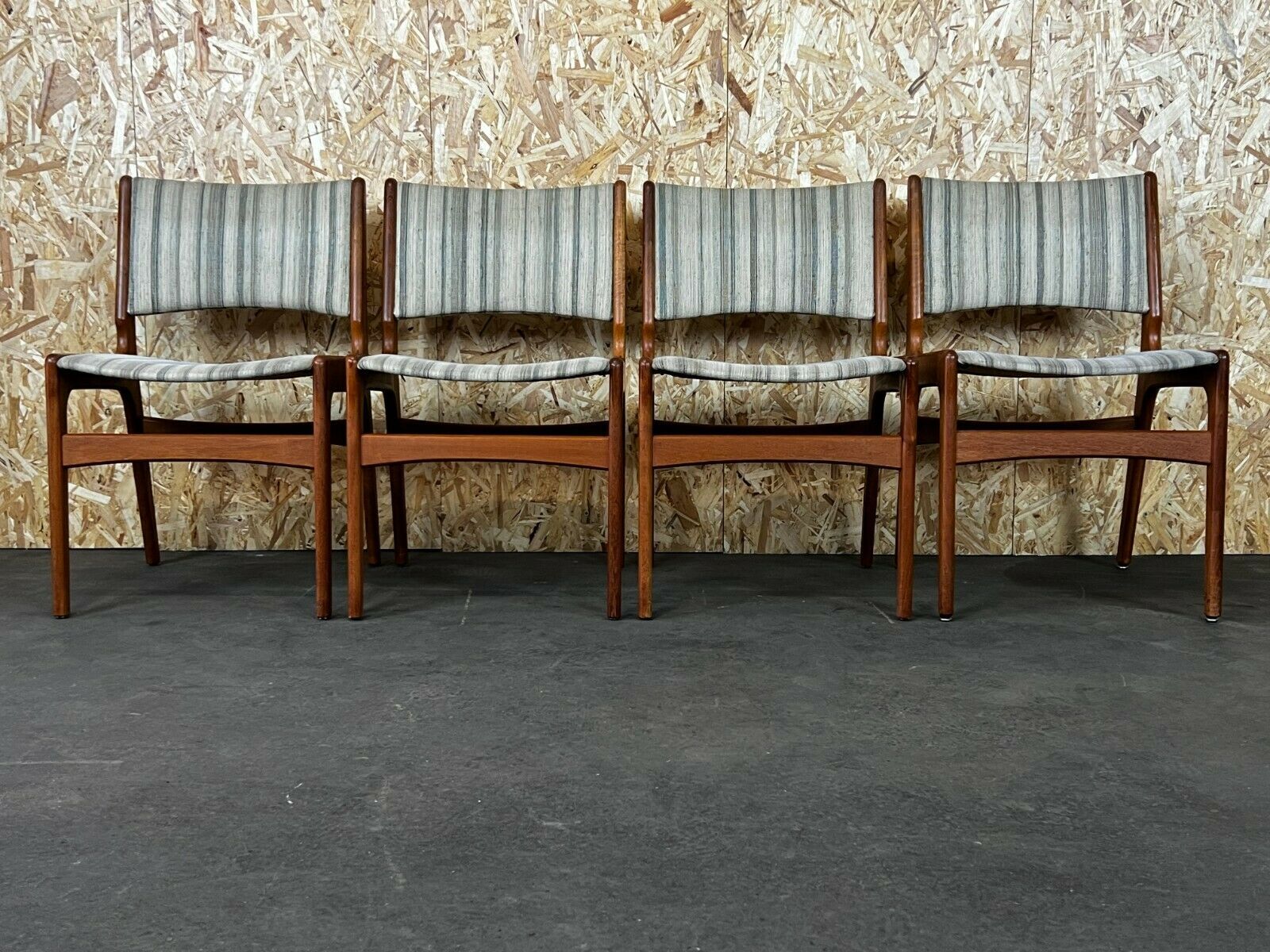 4x 60s 70s teak chairs Chair Dining Chair Henning Kjaernulf Danish 60s