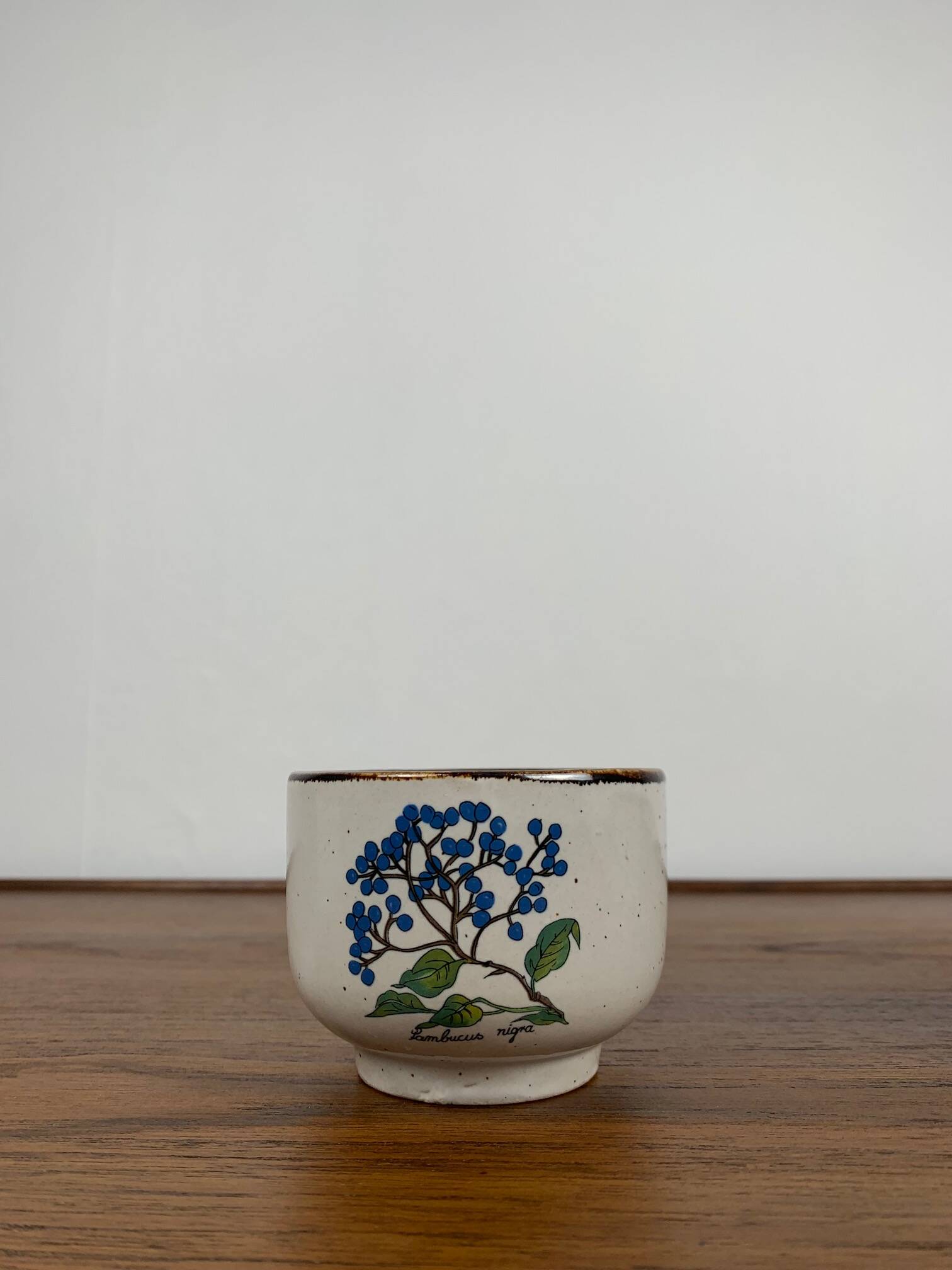 Set de 4 tasse à thé "herbier" , 1960/70, céramique