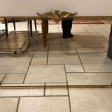 Rectangular brass mirror