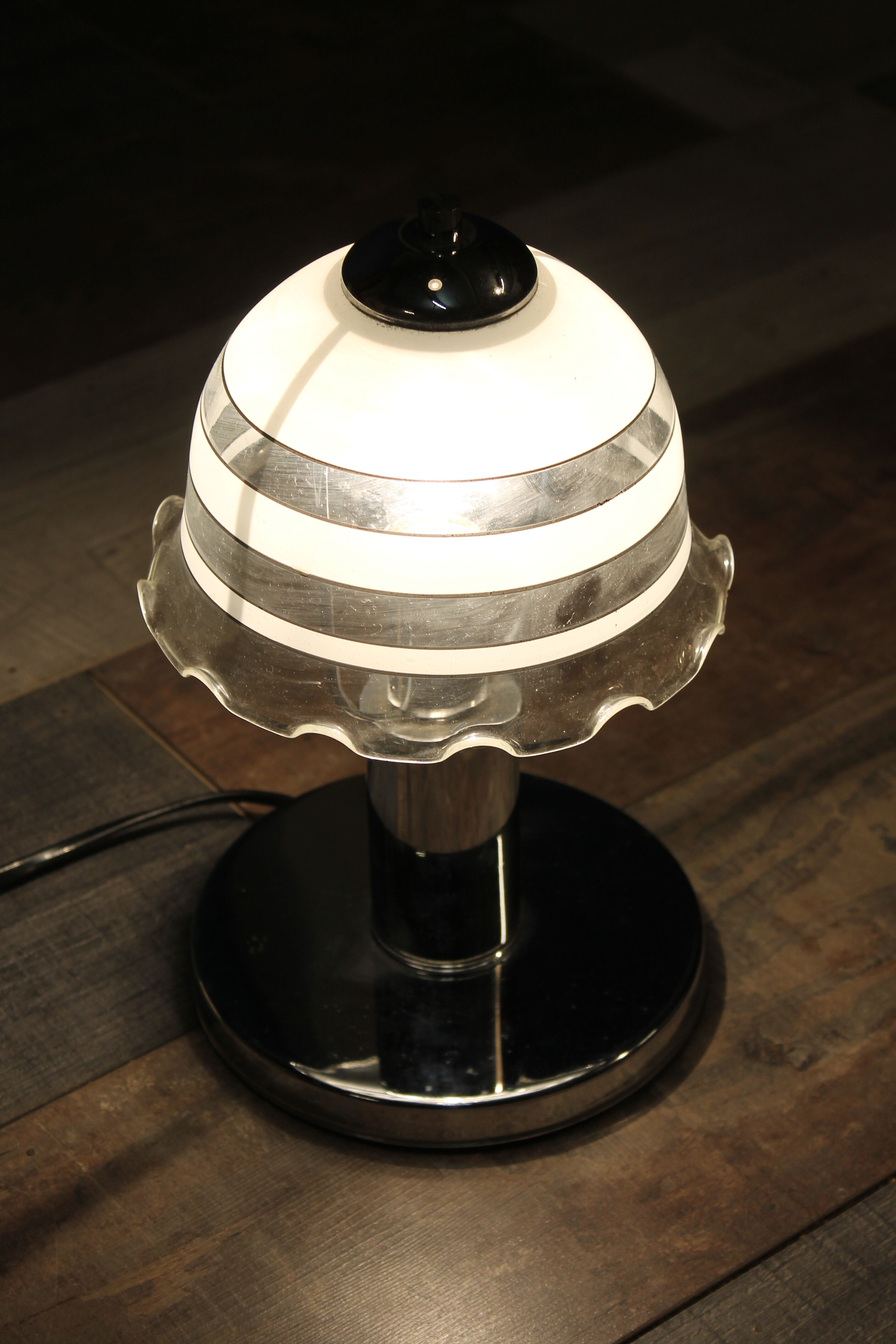 Metal and glass lamp 1960