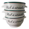 3 bols ancien en porcelaine blanche  Pillivuyt