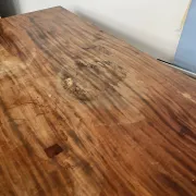 Large antique desk made of solid wood