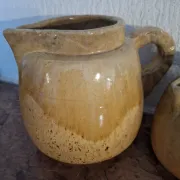 Pair of glazed earthenware jugs from Biot. 1950