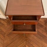 Cherry bedside table with glass