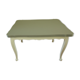 Dining table restyled gray and cream