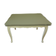 Table à manger relookée grise et crème