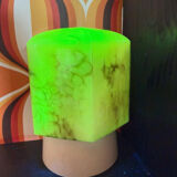 Art Deco ceiling light in uranium glass (ouraline) – Czechoslovakia – year