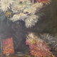 Oil on canvas "Flowers and jewelry box" signed Ombry XIXth