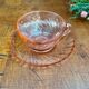 Rosaline pink glass coffee set
