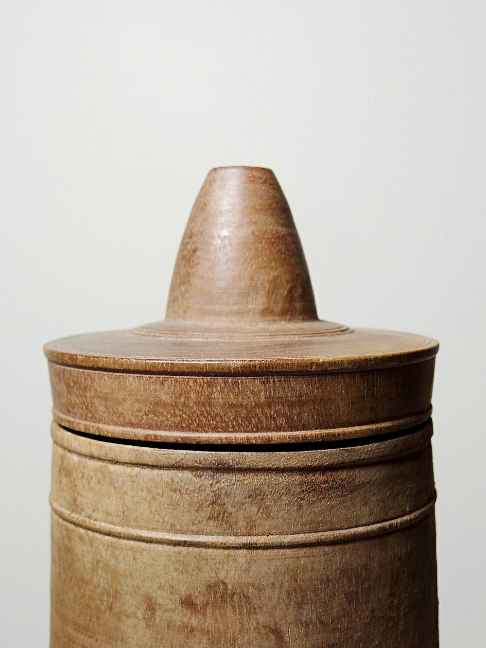 Old turned wooden case/box, 19th-20th century, mechanical? beekeeping?