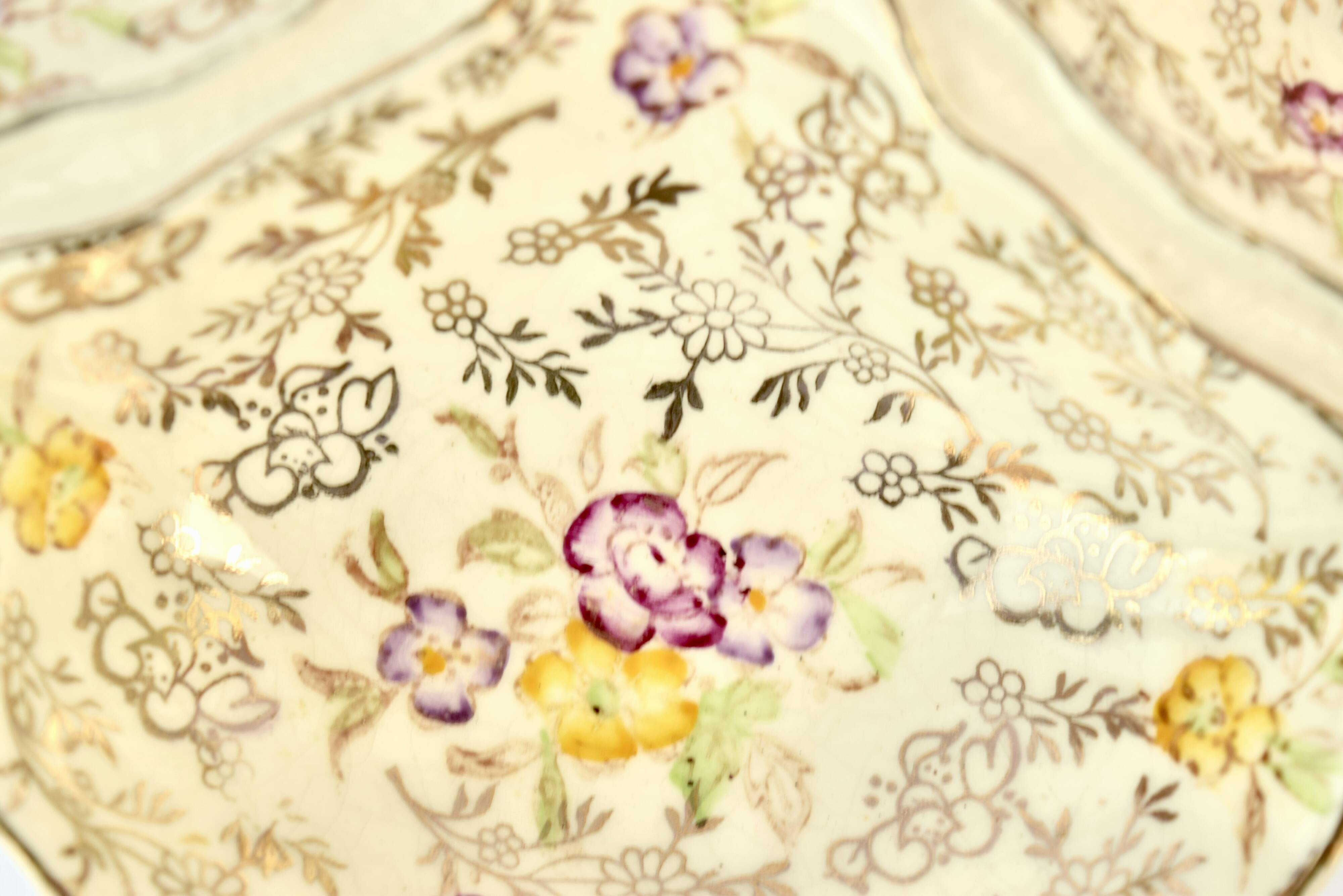 Vintage porcelain zakouski display James Kent Ltd - Longton - Made in England