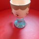 Wooden shell, hand painted, little girl, year 50