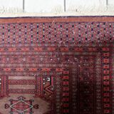 Handmade vintage Uzbek Bukhara rug 95cm x 157cm, 1950s