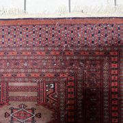 Handmade vintage Uzbek Bukhara rug 95cm x 157cm, 1950s