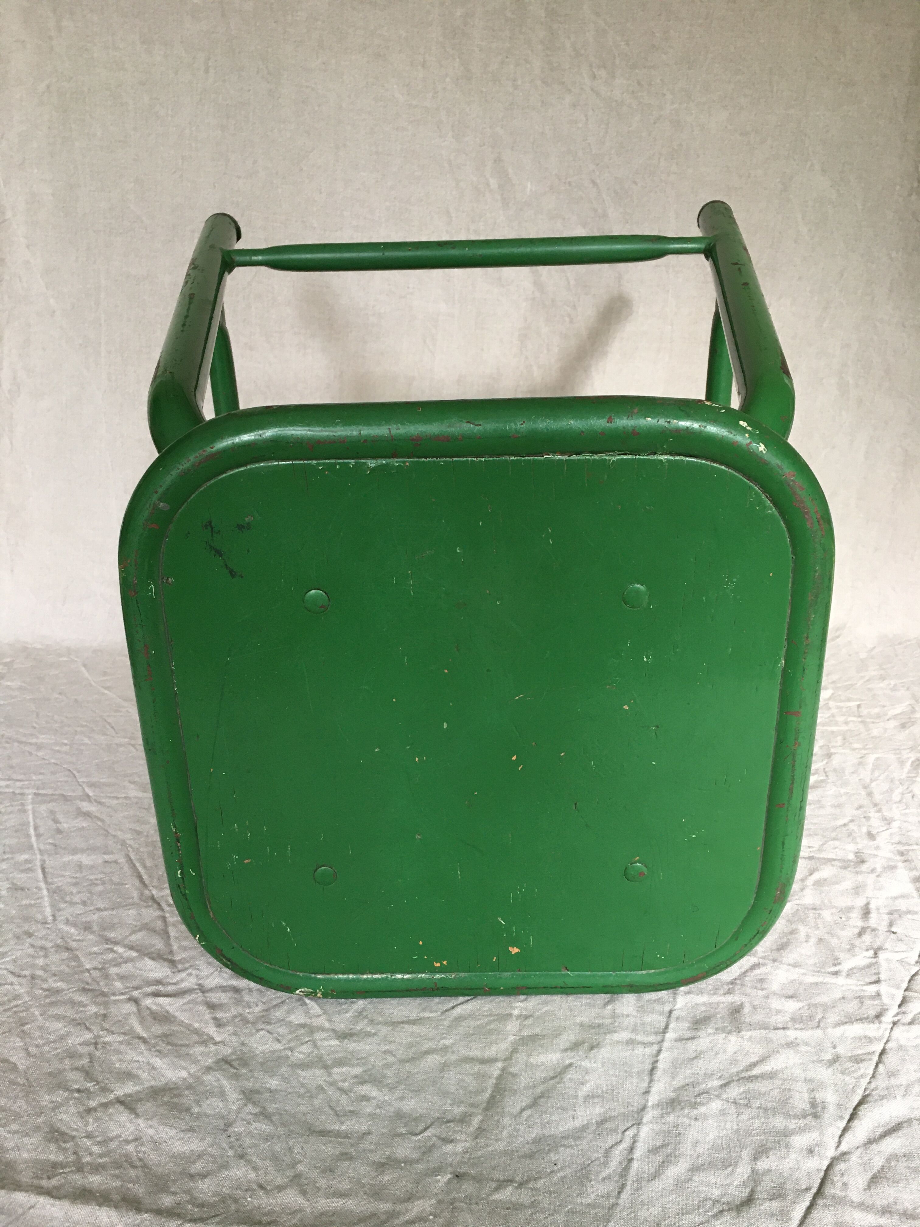 Green military stool