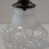 Applique tulipe dentelle en verre