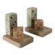 Pair of marble bookends, Domino model, 1950
