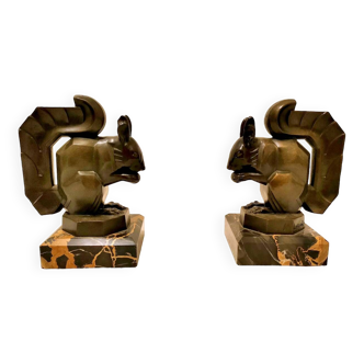 Bronze bookends by Max Le Verrier 1925