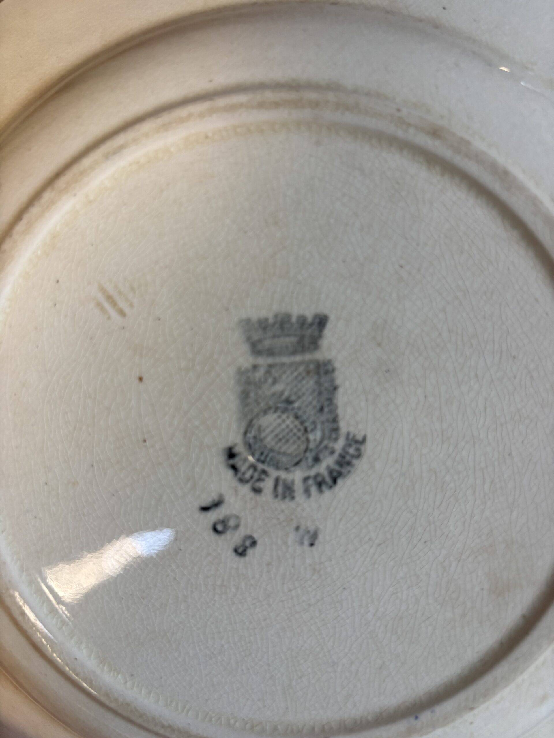 6 deep plates Saint-Amand 1930