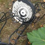 3 fauteuils de jardin fer forgé ouvragé