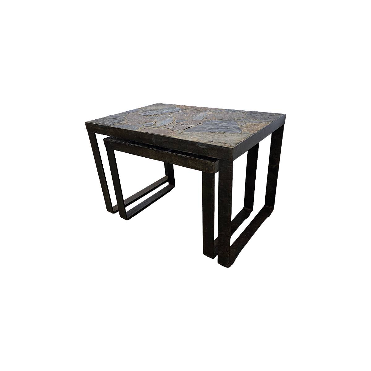 Vintage Brutalist Side Or Plant Tables, 1970s