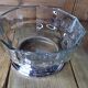 Coupe à fruit en cristal moulé base métal argenté ancien