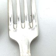 Ercuis 6 forks and 6 spoons dessert model carthage silver metal