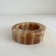 Straight round ashtray in vintage alabaster or onyx