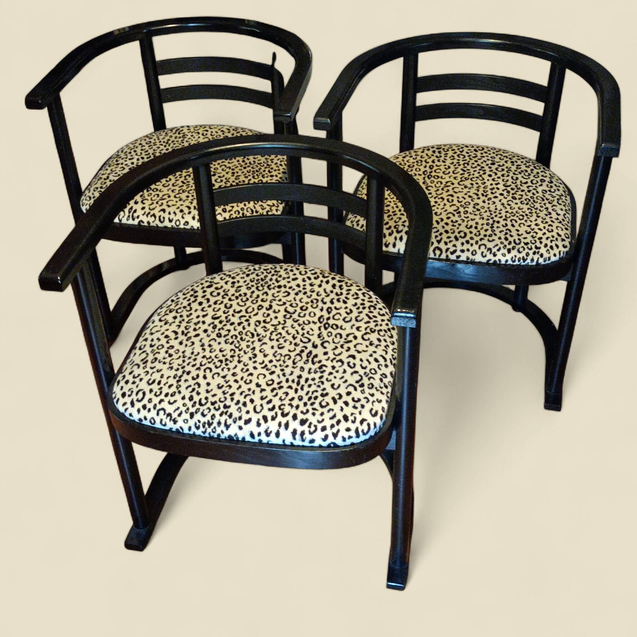 Set of 3 Scandinavian chairs from the 1980s