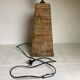 Pyramid lamp base in rattan