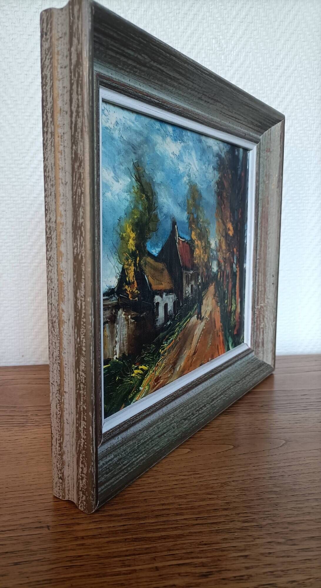 Framed reproduction painting of the painting "The Road" Maurice de Vlaminck