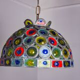 Brutalist chandelier by Felipe Derflingher for Feders, blown glass, 1960, Mexico