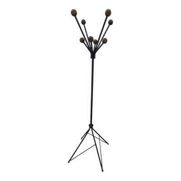 Vintage parrot coat rack with balls, 1950s design