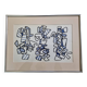 Screenprint after Jean Dubuffet framed under glass 41 cm by 31 cm