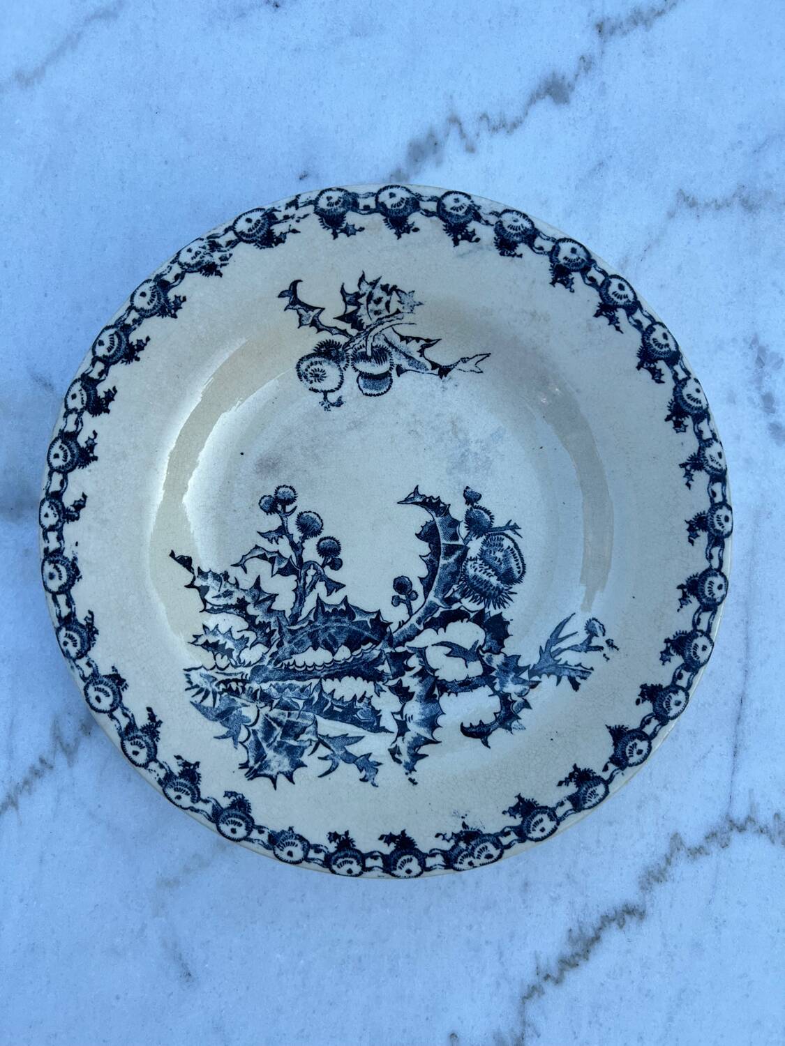 Gien Chardon iron earthenware soup plate