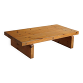 Table basse rectangulaire en pin milieu du siècle par Roland Wilhelmsson, Ågasta, 1969
