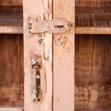 Old Burmese teak showcase white-ecru patina