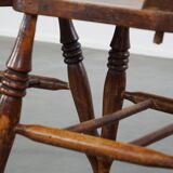 Ensemble de 4 chaises de salle à manger anglaises anciennes du milieu du 19e siècle