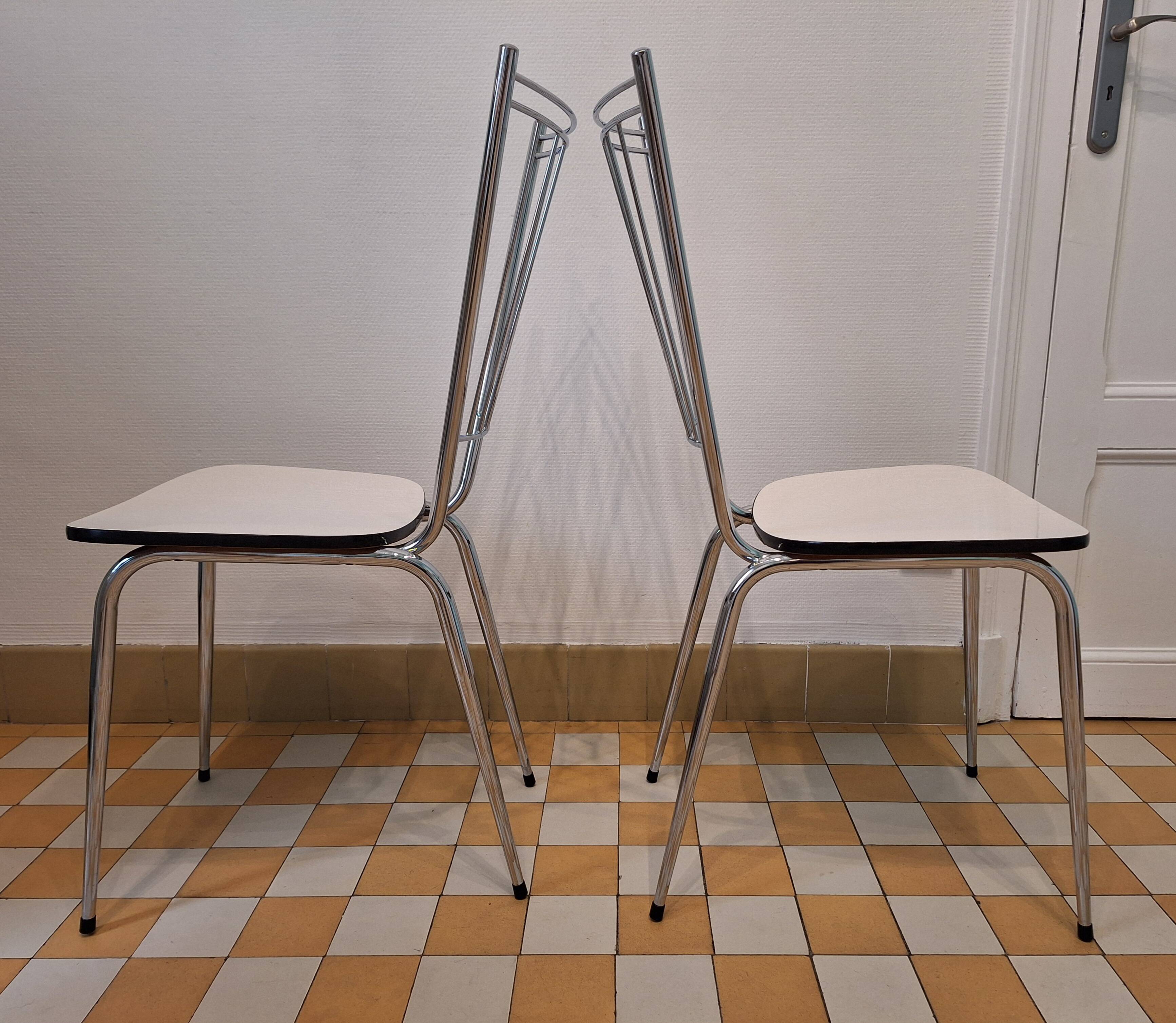Chrome Formica chairs