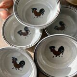 5 large Coq stoneware bowls