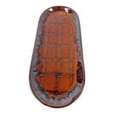 Old Oval Dish Earthenware K&G Luneville Grid Decor 37 x 15.5 cm