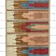 Tapis décoratif tribal en laine multicolore fait main 206 cm x 299 cm