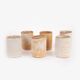 6 Handcrafted stoneware cups. Very good state