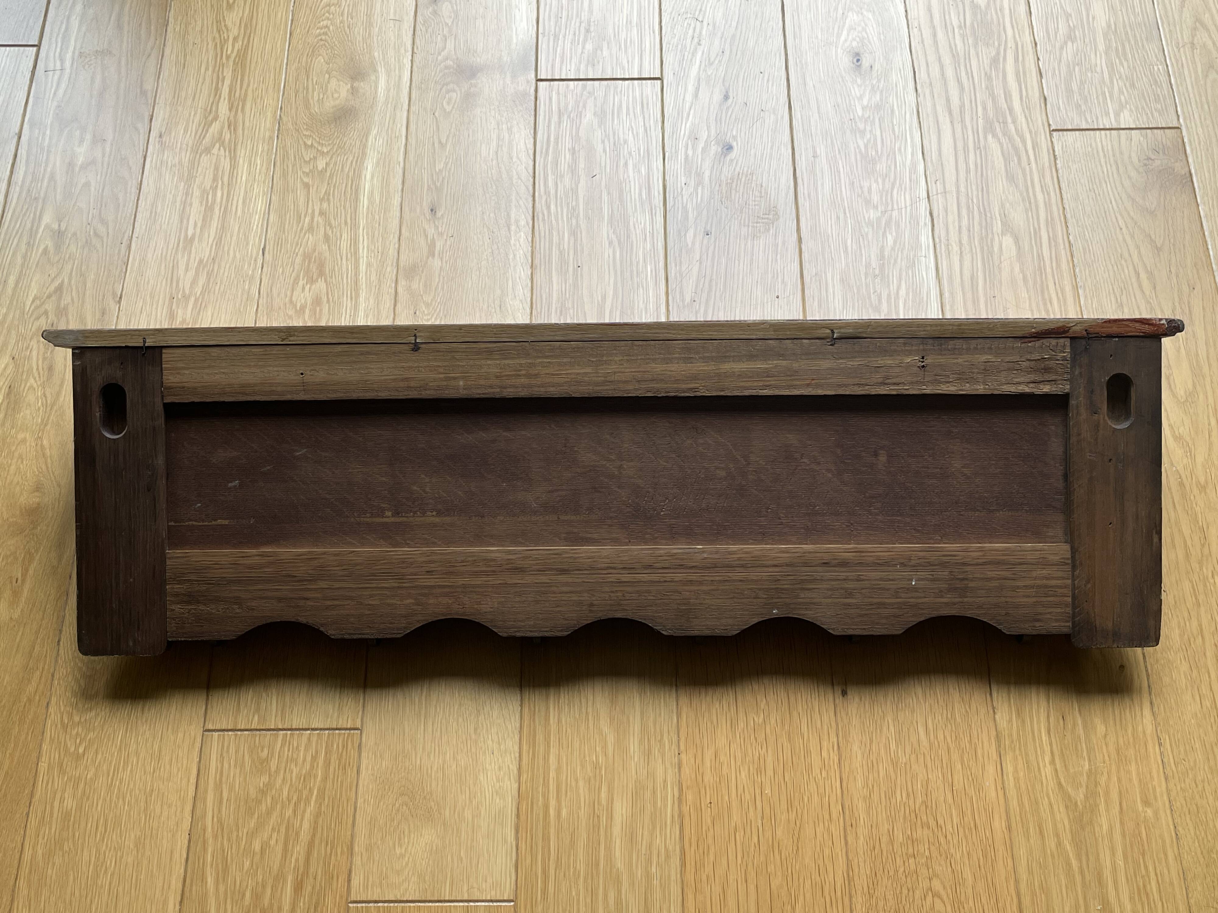 Wall coat rack - 6 hooks - Oak