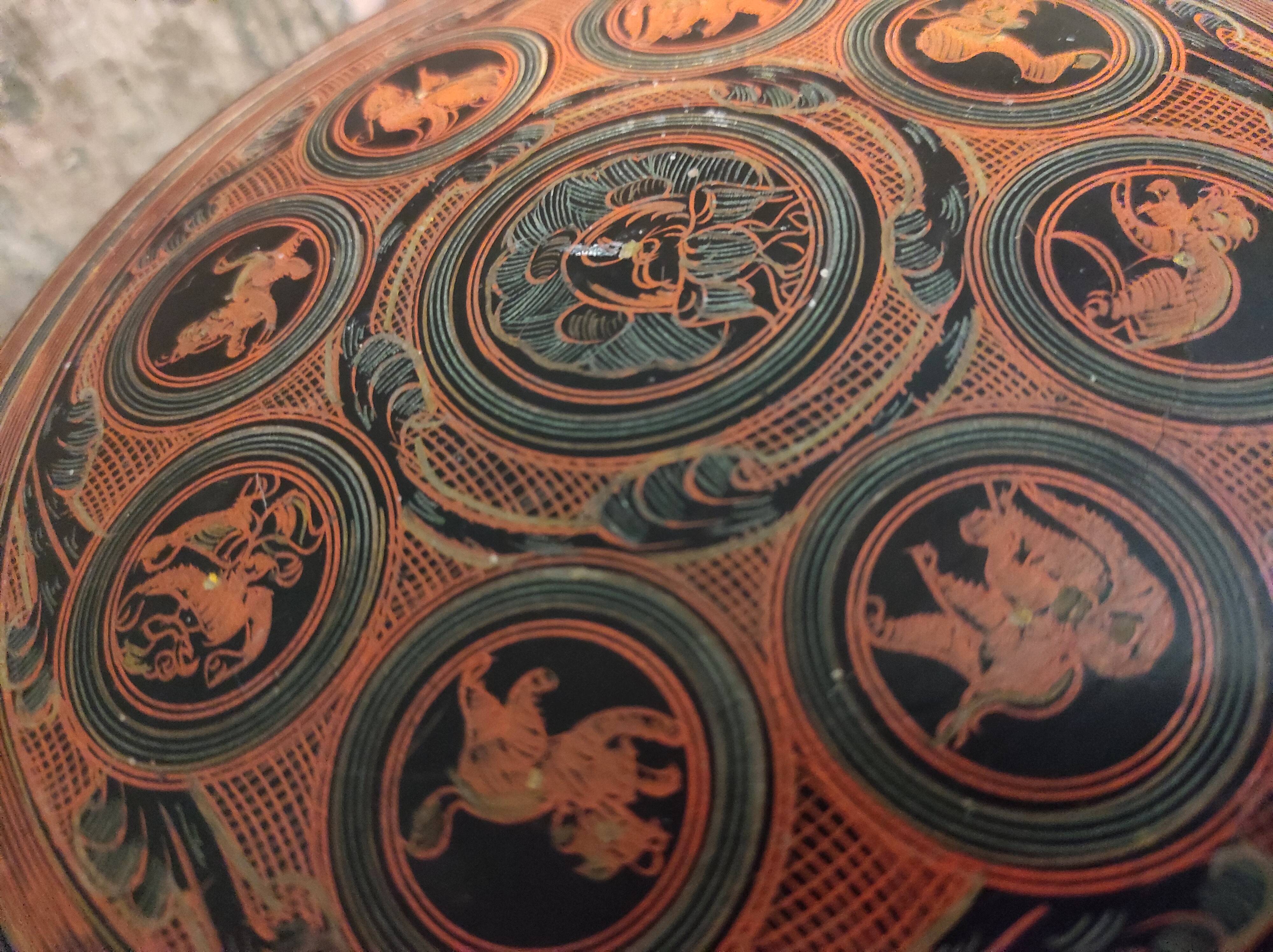 Lacquered betel box from Burma