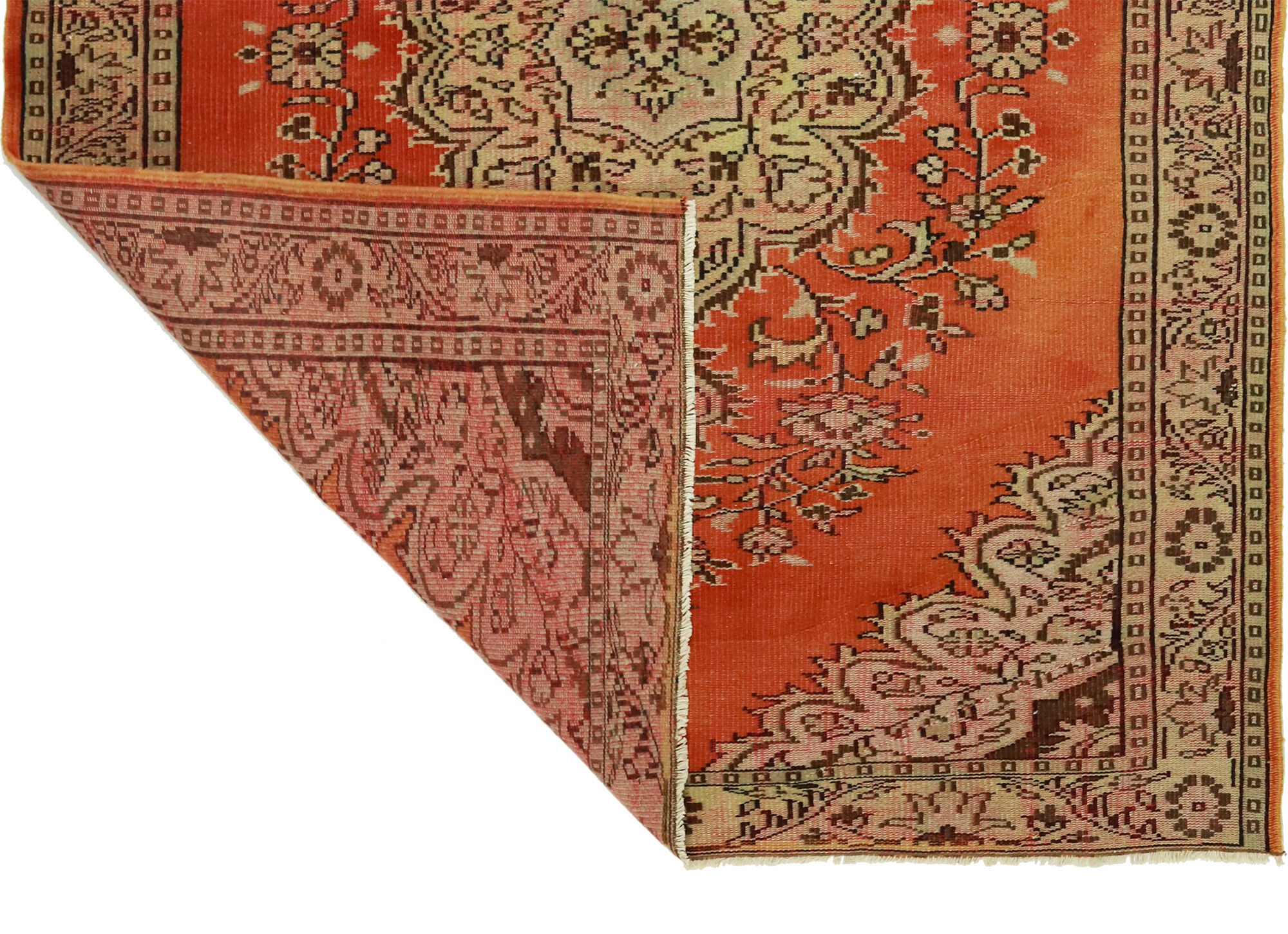 Anatolian handmade vintage rug 233 cm x 180 cm