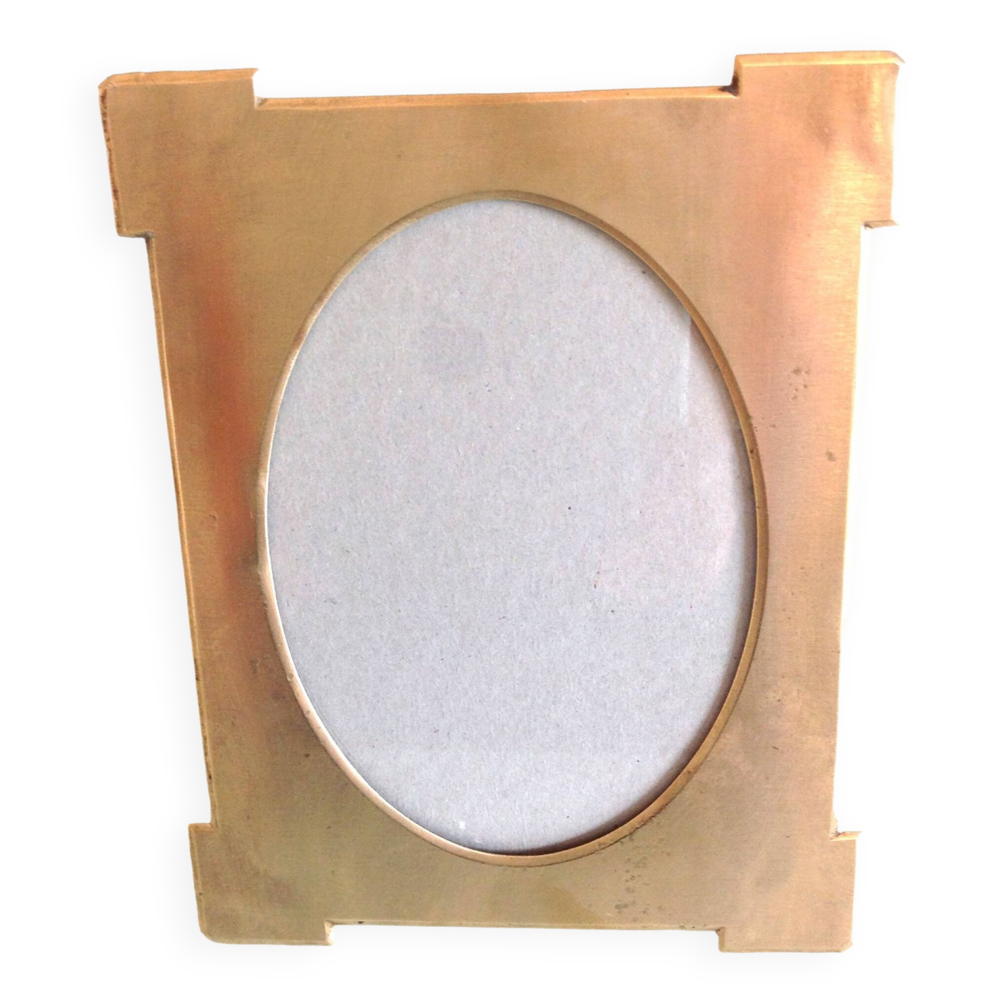 Brushed brass photo frame art deco style / 30s-40s